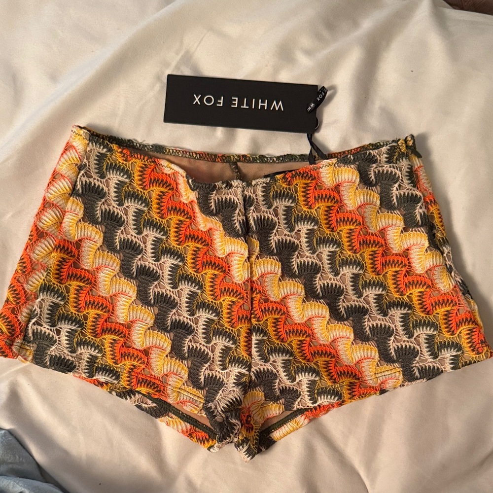 White Fox let’s start again shorts. Size XS